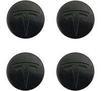 Confezione da 4 Coprimozzi Ruota per Tesla Model 3 Highland 2024 65MM,Coprimozzi Auto Adesivo Copricerchio Copertura Centrale Ruota Auto Adesivo Badge,BlackA