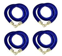 Confezione da 4 corde di velluto blu per controllo della folla, gestione delle code VIP, sicurezza degli eventi, ideale per cinema, ristoranti, hotel e feste