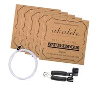 Confezione da 4 corde per ukulele, parti facili da mettere sulle dita per principianti, in nylon, corde di ricambio per accordatura