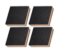 Confezione da 4 cuscinetti isolanti in gomma/sughero, antivibrazioni, 75 x 75 x 22,3 mm, assorbimento degli urti, a basso rumore, antiscivolo, per lavatrici, asciugatrici, tapis roulant