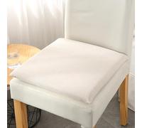 Confezione da 4 cuscini antiscivolo in memory foam, traspiranti in lino per sedie da pranzo, ufficio, giardino e cucina, comodi cuscini bianchi con fondo in silicone