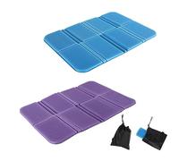 Confezione da 4 cuscini per sedie portatili, impermeabili, pieghevoli, in schiuma XPE, con isolamento termico, per campeggio, escursionismo, picnic, viola+blu