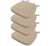 Confezione da 4 Cuscini sfoderabili per sedie da Pranzo con Cerniera, Facili da Pulire, di Forma trapezoidale, Comodi e Resistenti per Cucina, Sala da Pranzo e Ufficio (8 Colori, 43x42x35x8