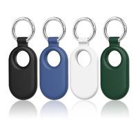 Confezione da 4 custodie protettive per Galaxy SmartTag 2, custodia protettiva in silicone per Galaxy SmartTag 2023, antigraffio, custodia per Samsung Smart Tag 2 con portachiavi, compatibile con