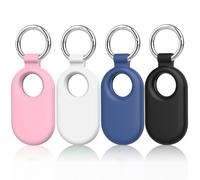 Confezione da 4 custodie protettive per Galaxy SmartTag 2, custodia protettiva in silicone per Galaxy SmartTag 2023, antigraffio, custodia per Samsung Smart Tag 2 con portachiavi, compatibile con