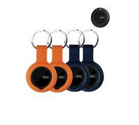 Confezione da 4 custodie protettive per portachiavi MiLi Air Tracker, in silicone, resistenti ed eleganti, impermeabili, anti-caduta, per cani, gatti, arancione e blu