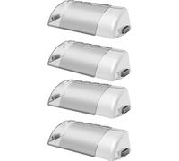 Confezione da 4 deflettori d'aria regolabili per prese d'aria da pavimento e in acciaio, coperture di ventilazione in policarbonato da 22-35 cm per reindirizzare il flusso d'aria dai condizionatori