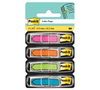 Confezione da 4 dispenser Post-it con 24 segnalibri riposizionabili - Forma rettangolare - Colori assortiti
