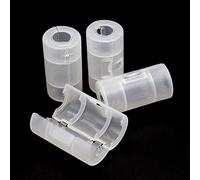 Confezione da 4 distanziatori per convertitori di batterie AA a C, dimensioni da AA a C, custodia per adattatore, scatole trasparenti