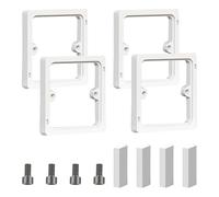 Confezione da 4 distanziatori per presa singola, resistenti al calore, per interruttore della luce bianca da 10 mm, anelli di innalzamento, distanziatori per interruttore a parete, colore bianco (86 x