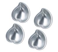 Confezione da 4 eleganti stampi Mochi a forma di pesca e mango, in lega di alluminio, strumento da forno per dessert, gelato, cioccolato, stampi multifunzionali in lega di alluminio per la cottura