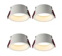 Confezione da 4 faretti da Incasso a LED, faretti antiriflesso, deflettori, faretti a LED, faretti retrofit a Luce Diurna, Rotondi, 3000K/3500K/4000K/6000K selezionabili, 4000k-5W