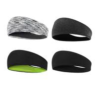 Confezione da 4 fasce anti-sudore per uomo, fascia sportiva, fascia elastica, multicolore opzionale, adatte per corsa, arrampicata, trekking, ciclismo