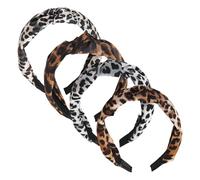 Confezione Da 4 Fasce Per Capelli Con Stampa Leopardata, Fasce Per Capelli Retrò, Fasce Per Capelli A Tesa Larga, Fasce Per Capelli Da Donna, Fasce Decorative, Copricapi Creativi