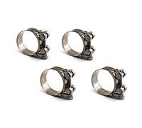 Confezione da 4 fascette stringitubo in acciaio inox 304 a vite senza fine per tubi da 44 a 47 mm