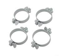 Confezione da 4 fascette stringitubo in plastica da 3,8 cm per connessioni sicure senza perdite, compatibili con filtri e pompe intex per piscine fuori terra, grigio