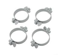 Confezione da 4 fascette stringitubo in plastica da 3,8 cm per connessioni sicure senza perdite, compatibili con pompe filtranti Intex e sistemi di piscine fuori terra, colore grigio