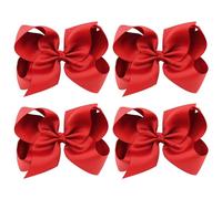 Confezione Da 4 Fermagli Per Capelli Con Fiocco Rosso Fermagli Per Capelli Per Bambini Accessori Per Capelli Per Bambini Fermagli Per Capelli Per Ragazze Carine Decorazione Con Fiocco