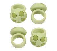 Confezione da 4 fermaporta silenziosi per assorbimento degli urti (verde)