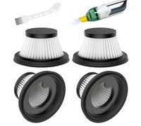 Confezione da 4 filtri Hepa di ricambio compatibili con aspirapolvere Horsepower Duck come visto in TV, filtri lavabili funzionano con Duck Vac e 1 spazzola per la pulizia
