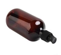 Confezione da 4 flaconi erogatori a pompa da 500 ml, per shampoo, bagnoschiuma, sapone per le mani, olio essenziale, olio profumato e liquidi per la pulizia della casa (marrone)