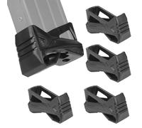 Confezione da 4 Foderi Tattici M4 a Estrazione Rapida, Foderi TPR per Caricatori con Accesso Veloce, Design Antiscivolo, Facile da Installare per Airsoft e Paintball(Black)