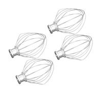 Confezione da 4 fruste in acciaio inox for miscelatore, compatibili con Kitchenaid K45WW, frusta for farina, torta, uovo, panna.