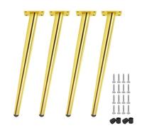 Confezione da 4 gambe da tavolo regolabili, a forma di cono, piedini di ricambio per divano, letto, armadio, scrivania, comodino, cassettiera, 72 cm, con viti, migliora la stabilità dei mobili