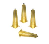 Confezione da 4 Gambe per Mobili Spessi Solidi,Gambe per Divani per Mobili Moderni,Piede per Armadio Regolabili in Metallo Industriale,per Lo Stile Moderno di Metà Secolo (20cm/7.9in,Gold)