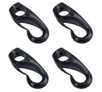 Confezione da 4 ganci da 8 mm per corda elastica elastica in nylon nero antiruggine