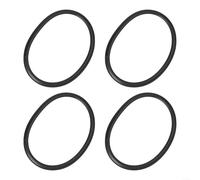 Confezione da 4 guarnizioni ad anello in silicone per riscaldatori per ombrelloni, resistenti al calore, guarnizioni isolanti nere per mobili da giardino all'aperto (rotonde)