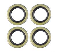 Confezione da 4 guarnizioni per grasso a doppio labbro per assi rimorchio da 907,2 kg, diametro interno 3,2 cm x diametro esterno 5 cm, compatibili con mandrini BT8, set di cuscinetti L44643 e L44610