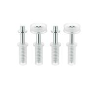 Confezione da 4 guide a rullo per porta a due ante e perno superiore, adatte per porta a scomparsa pieghevole, porta del garage, porta del fienile, porta a fisarmonica, binari per porte di stoccaggio