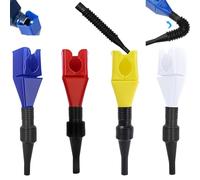 Confezione da 4 imbuti per olio per auto e moto, aggiornamento 2025, imbuto universale pieghevole con chiusura a clip, imbuto a bocca larga, flessibile e facile da trasportare