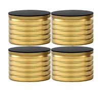 Confezione da 4 livellatori per gambe dei mobili con altezza di regolazione da 23 mm a 37 mm, in alluminio, con cuscinetto regolabile in altezza, non scivola
