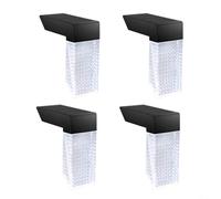 Confezione da 4 luci solari impermeabili per esterni, con modalità bianco caldo, IP65, a risparmio energetico, lampade da parete e scale per giardino, patio, cortile, illuminazione decorativa per