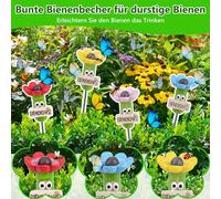 Confezione da 4 mangiatoie per insetti per api da giardino, stazioni d'acqua per impollinatori, accessorio resistente per esterni per l'idra