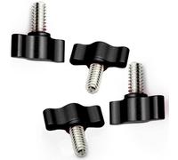 Confezione da 4 manopole ad alette a T, viti a T, viti di serraggio filettate per torni, per macchinari, attrezzature, torni, 1/4" x 12,3 mm