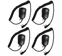 4-Pack HQRP 2 Pin Ptt Mini Altoparlante Microfono per Kenwood Th- TK Serie Radio