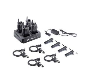 Confezione da 4 Midland BR02 PRO Z Pack di 2 walkie-talkie PMR446 robusti e resistenti, ideali per aziende, negozi e ristoranti.