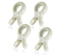 Confezione da 4 mollette grandi, molletta per asciugamani, teli da mare e antivento, biancheria da letto, indumenti spessi (bianchi), bucato quotidiano