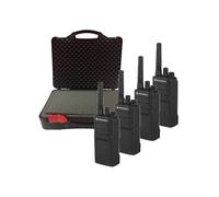 Confezione da 4 Motorola XT420 con valigetta resistente Una confezione di 4 walkie-talkie ultra-robusti con custodia per il trasporto, da utilizzare