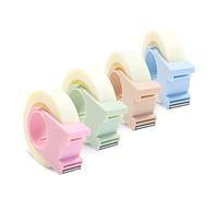Confezione da 4 nastri invisibili con mini dispenser set di nastri magici da 1/2 pollici scrivibile nastro trasparente riparazione portatile per ufficio scuola casa (4)