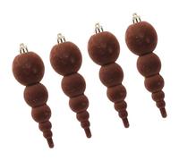 Confezione da 4 ornamenti natalizi vellutati da appendere, eleganti decorazioni per albero di Natale, per la casa e le vacanze