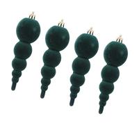Confezione da 4 ornamenti natalizi vellutati da appendere, eleganti decorazioni per albero di Natale, decorazioni per la casa e le vacanze