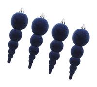 Confezione da 4 ornamenti natalizi vellutati da appendere, eleganti decorazioni per albero di Natale, decorazioni per la casa e le vacanze
