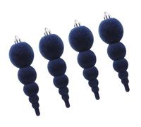 Confezione da 4 ornamenti natalizi vellutati da appendere, eleganti decorazioni per albero di Natale, decorazioni per la casa e le vacanze