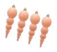 Confezione da 4 ornamenti natalizi vellutati da appendere, eleganti decorazioni per albero di Natale, per la casa e le vacanze