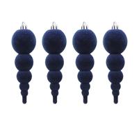 Confezione da 4 ornamenti natalizi vellutati da appendere, eleganti decorazioni per albero di Natale, per la casa e le vacanze