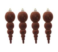 Confezione da 4 ornamenti natalizi vellutati da appendere, eleganti decorazioni per albero di Natale, decorazioni per la casa e le vacanze
